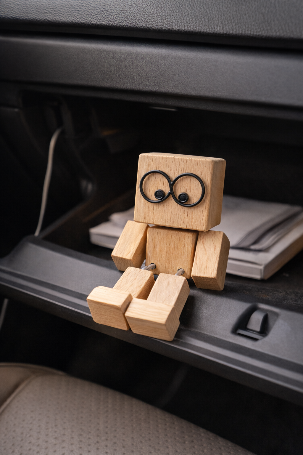 Wooden Shaking Man Figurine – Handmade Desk
