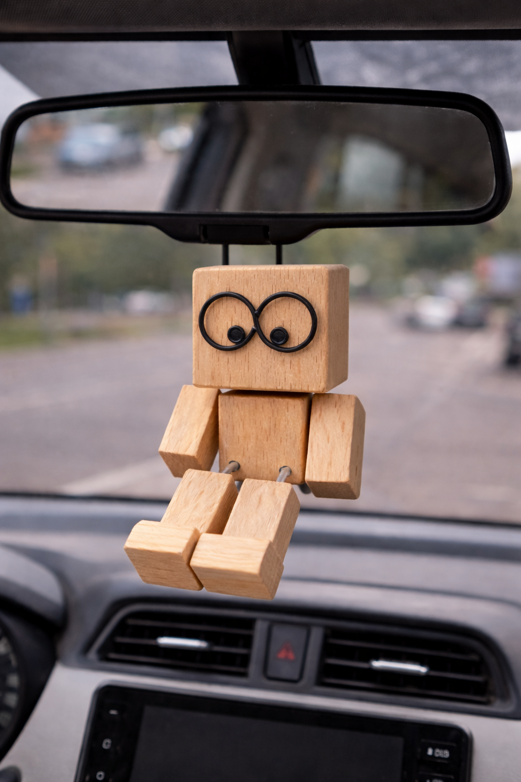 Wooden Shaking Man Figurine – Handmade Desk