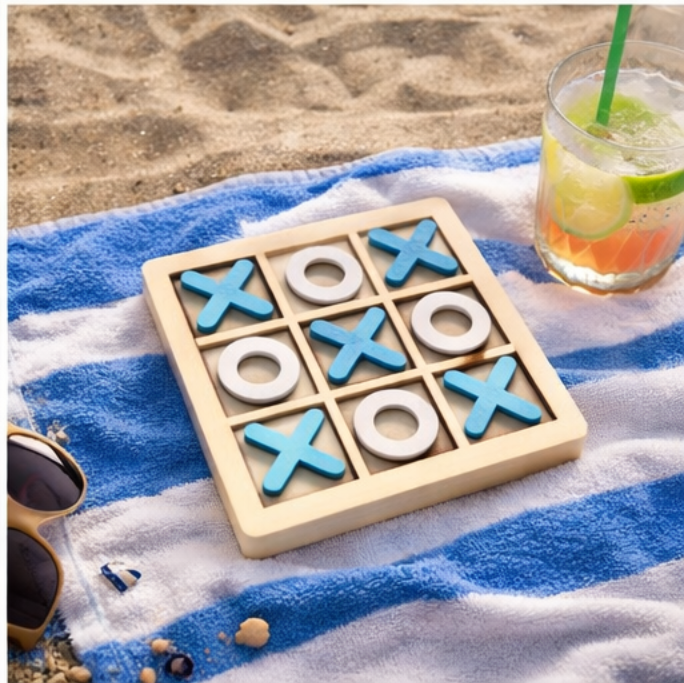 Wooden Tic Tac Toe Game – Classic Strategy Board