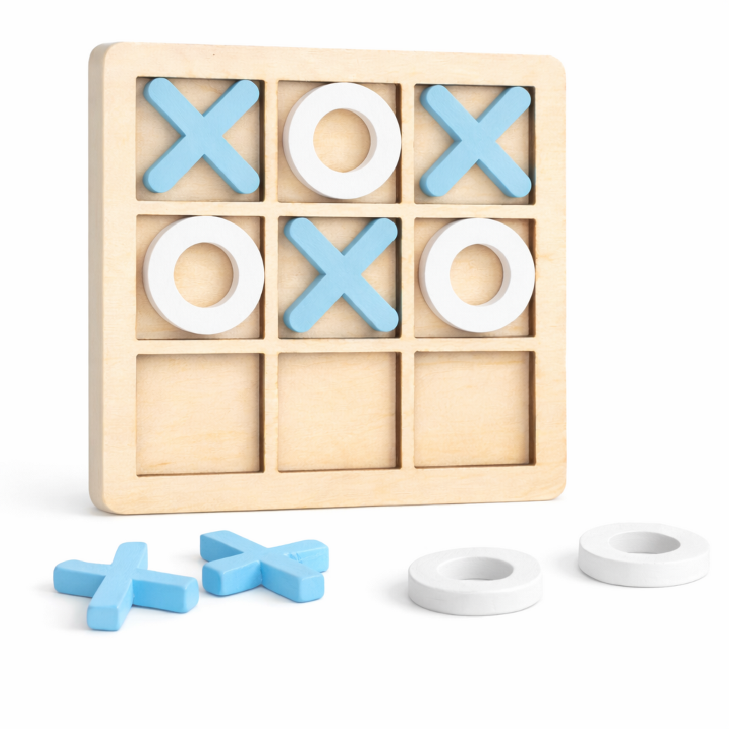 Wooden Tic Tac Toe Game – Classic Strategy Board