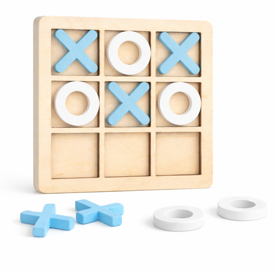Wooden Tic Tac Toe Game – Classic Strategy Board