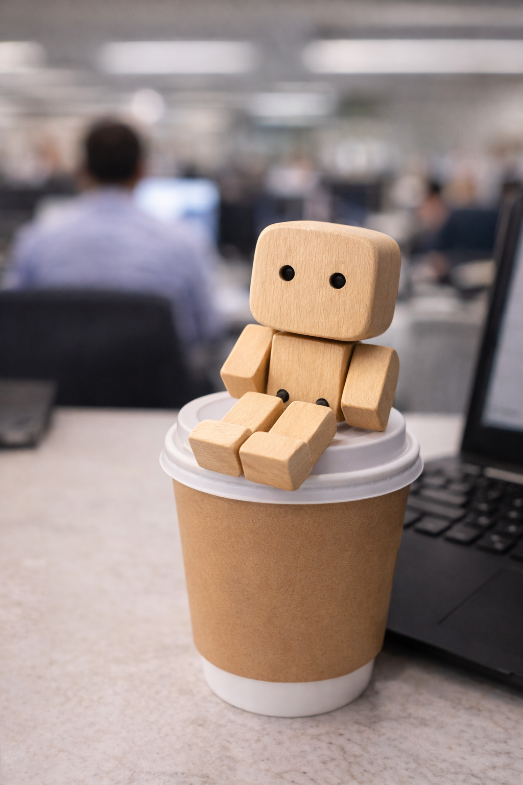 Wooden Wobble Man – Handmade Shaking Desk