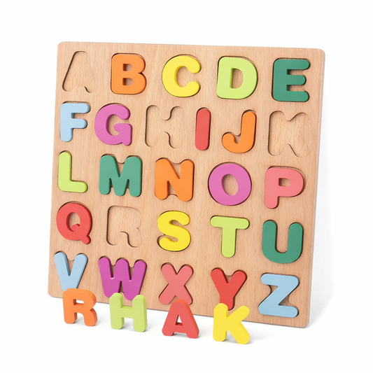 Montessori Wooden Alphabet Puzzle – ABC Learning Toy for Toddlers