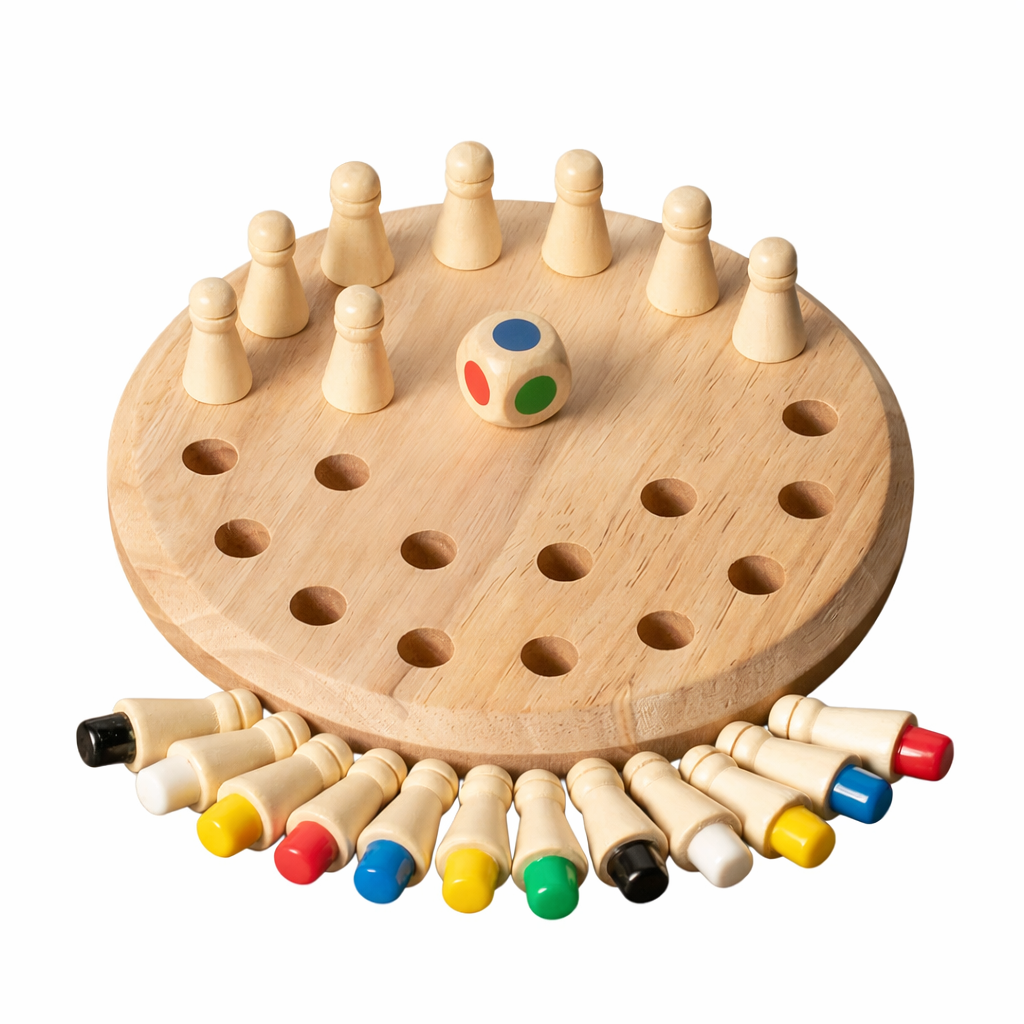 Montessori Wooden Memory Game – Color Matching Board Game