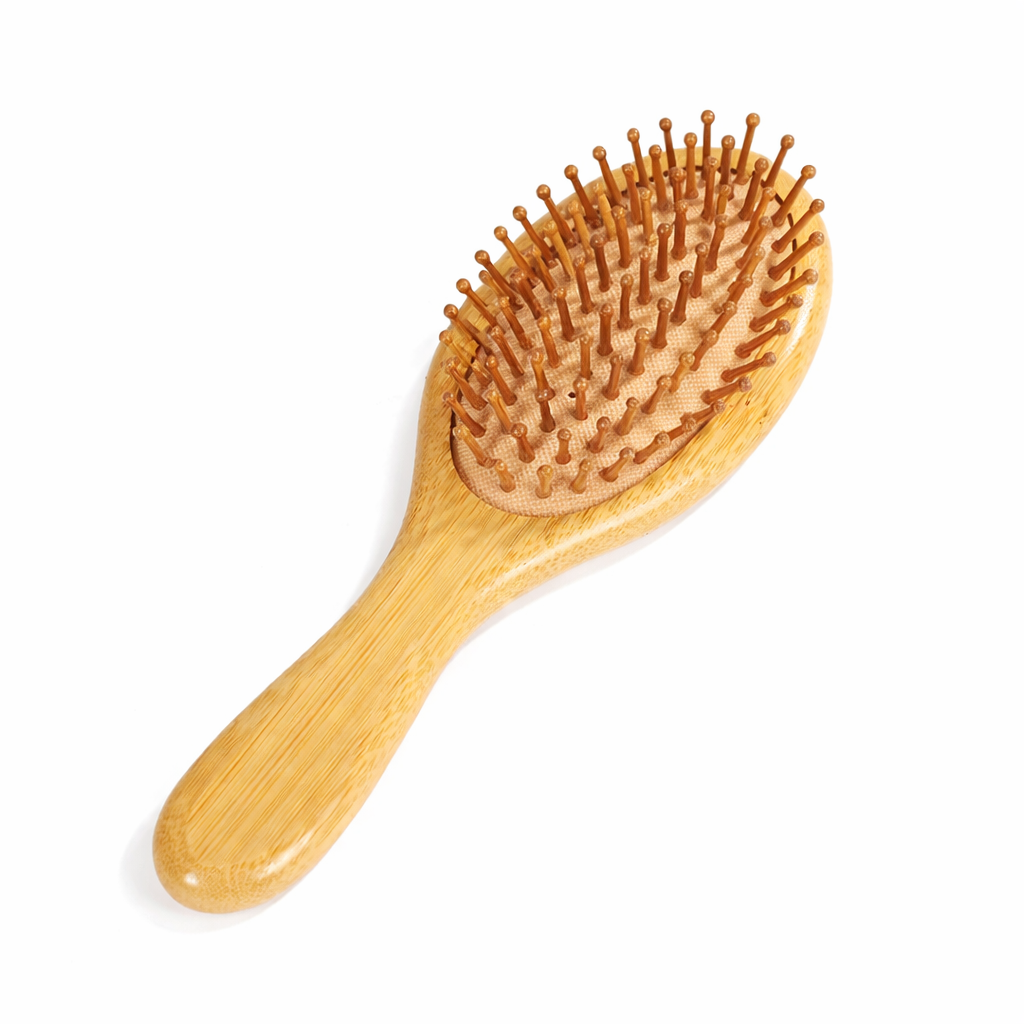 Bamboo Hair Brush Scalp Massager Anti-Static Detangling