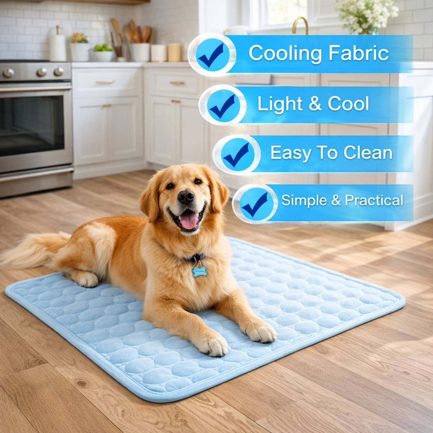 Cooling Pet Mat for Dogs & Cats – Breathable Summer Pad
