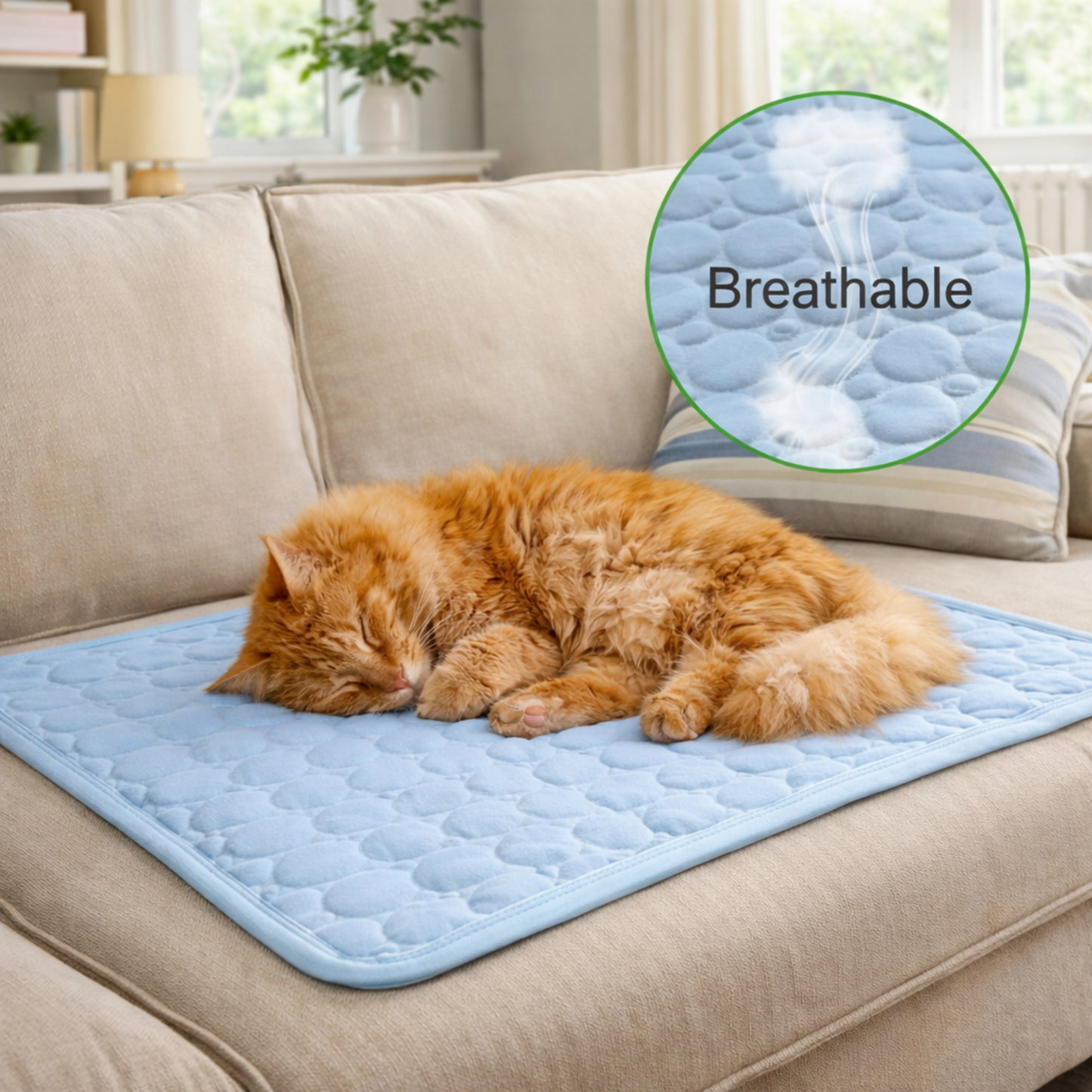 Cooling Pet Mat for Dogs & Cats – Breathable Summer Pad