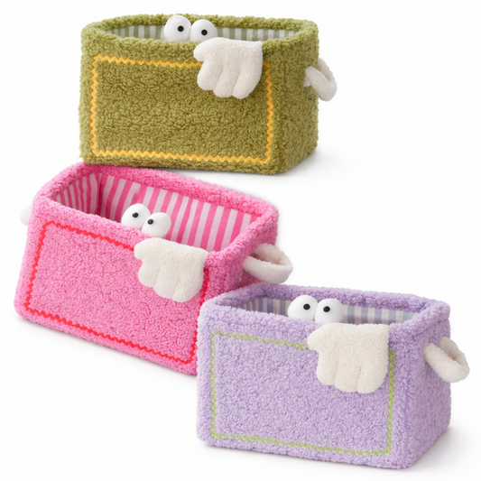 Cute Plush Laundry Basket for Kids – Soft Storage Organizer