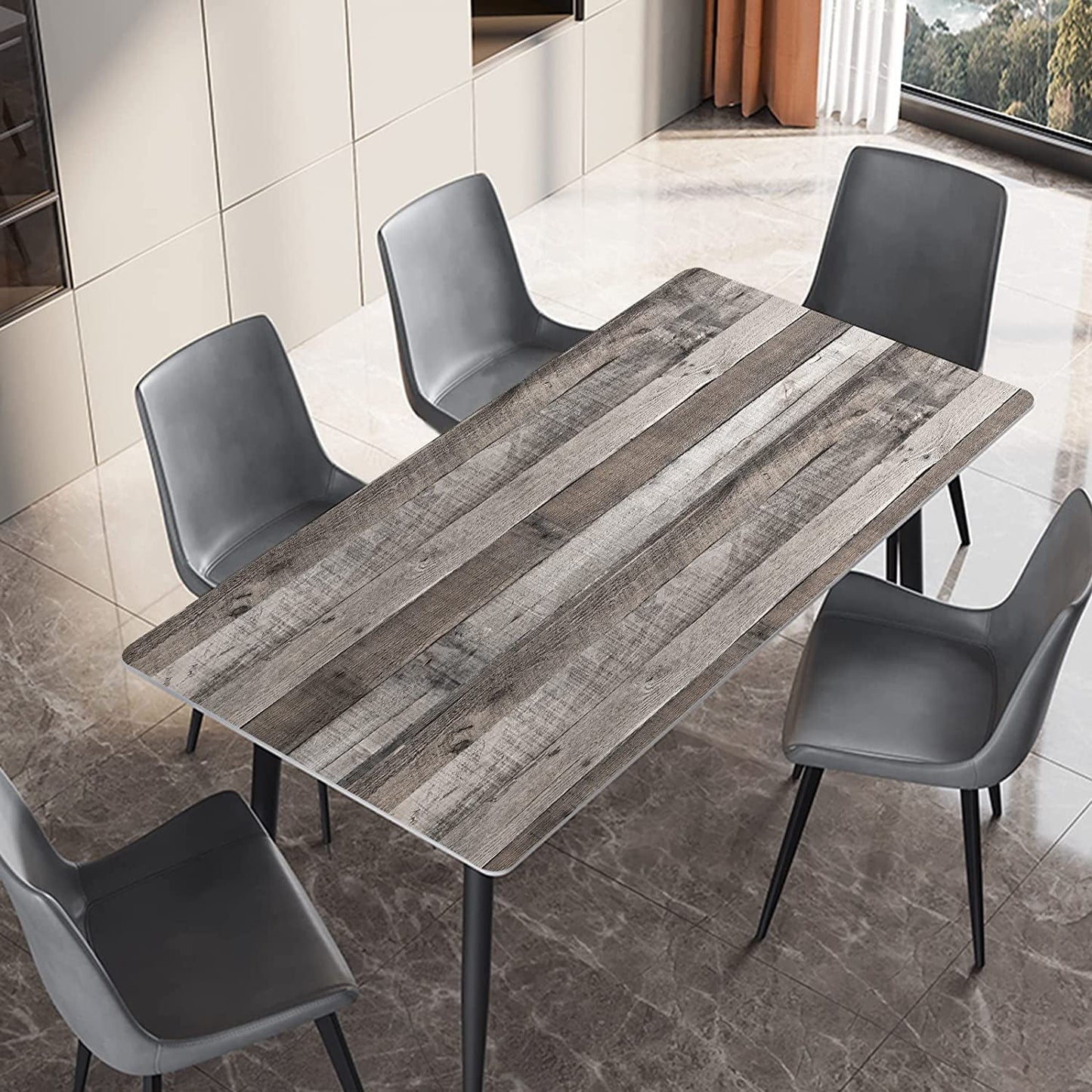 Peel and Stick Wallpaper Gray Wood Wallpaper Self Adhesive Wallpaper Craft, 17.71"X 118"