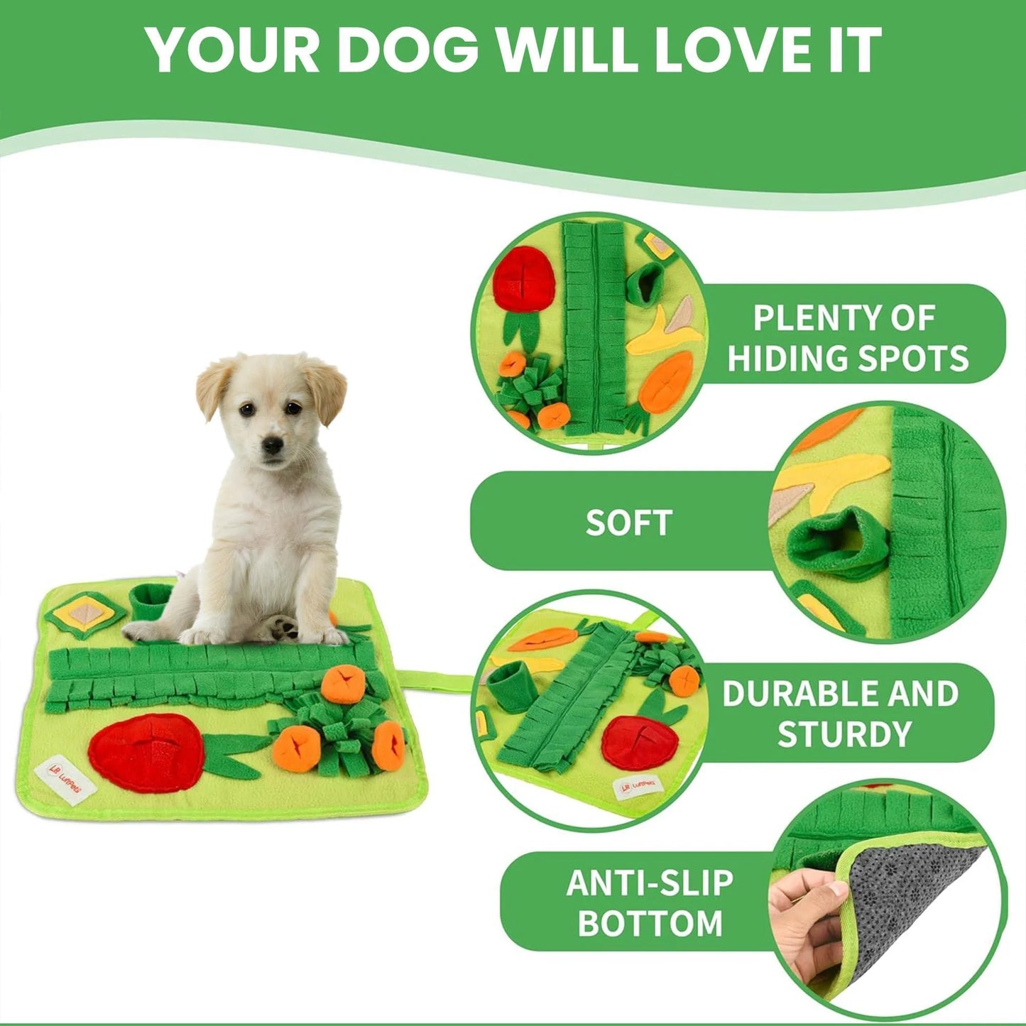 Snuffle Mat for Dogs & Cats – Interactive Foraging Pet Toy