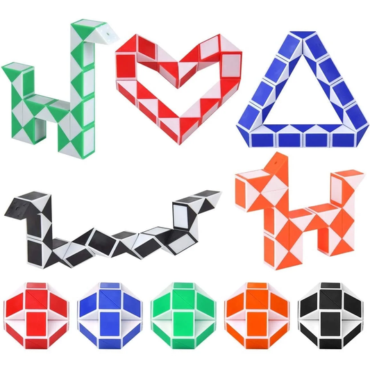 Fidget Snake Cube Twist Puzzle – 10 Pack Sensory Toy