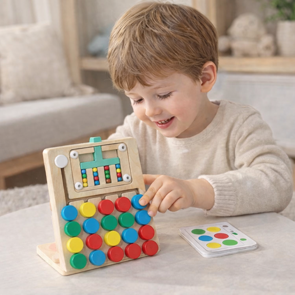 Montessori Wooden Color Matching Game – Logic Puzzle for Kids
