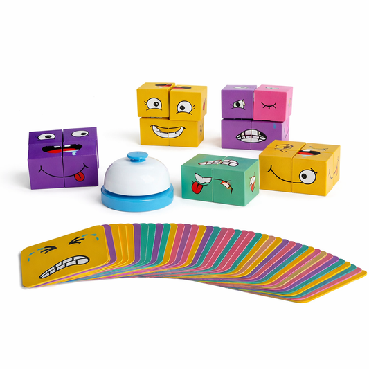 Face Matching Memory Game for Kids – Wooden Blocks Puzzle