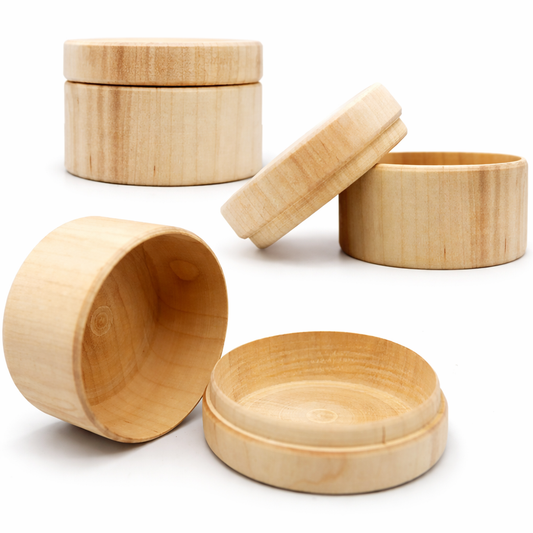 Mini Wooden Storage Boxes with Lid – Natural DIY Craft Set (3pcs)