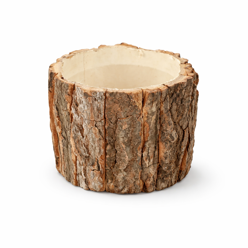 Rustic Tree Stump Wooden Planter for Indoor & Outdoor Decor
