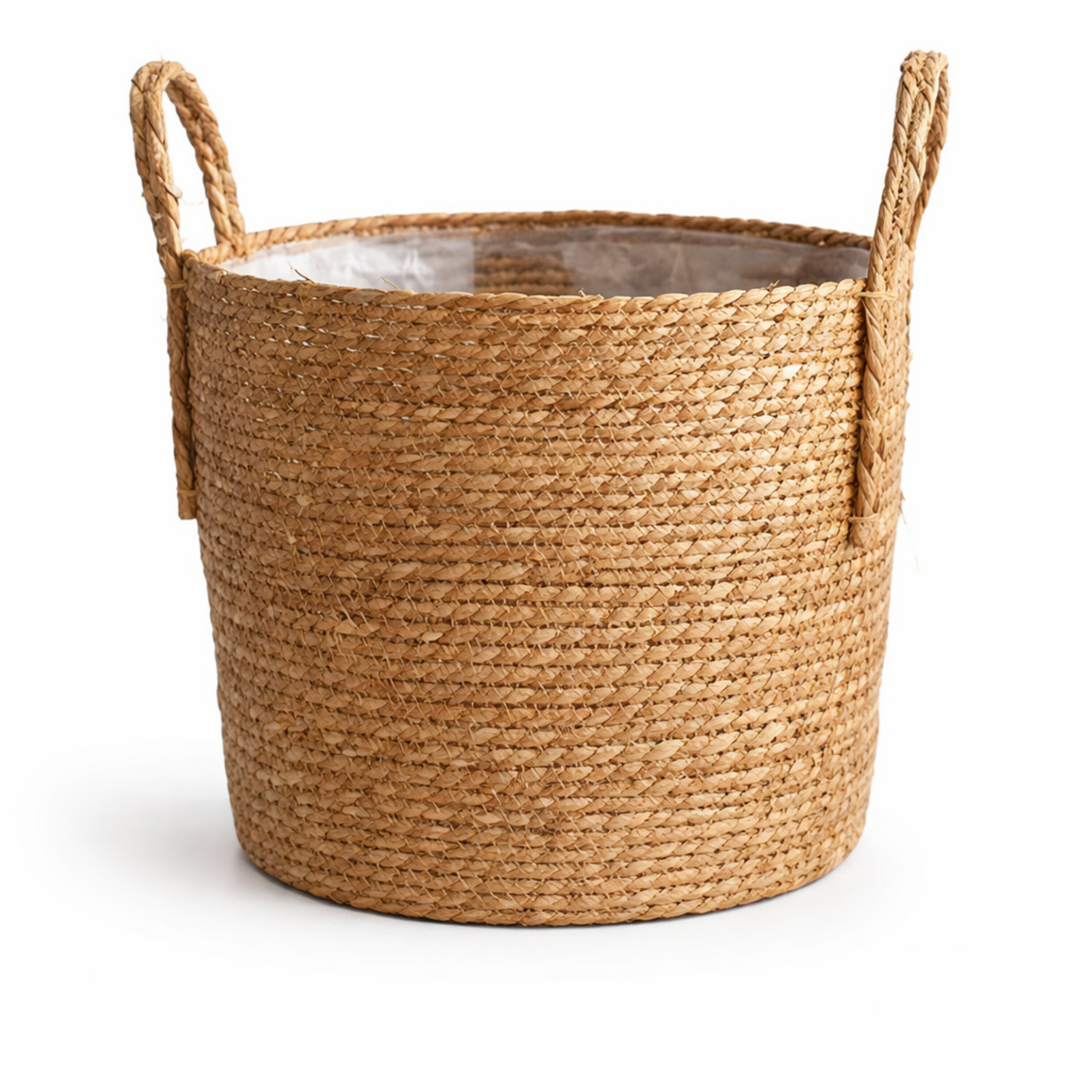 Natural Woven Plant Basket with Handles
