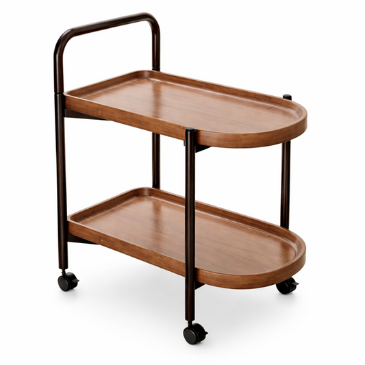 Nordic Rolling Side Table with Wheels