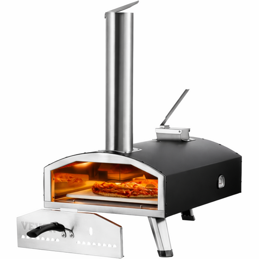 Portable Outdoor Pizza Oven 12” Wood Pellet Camping Oven