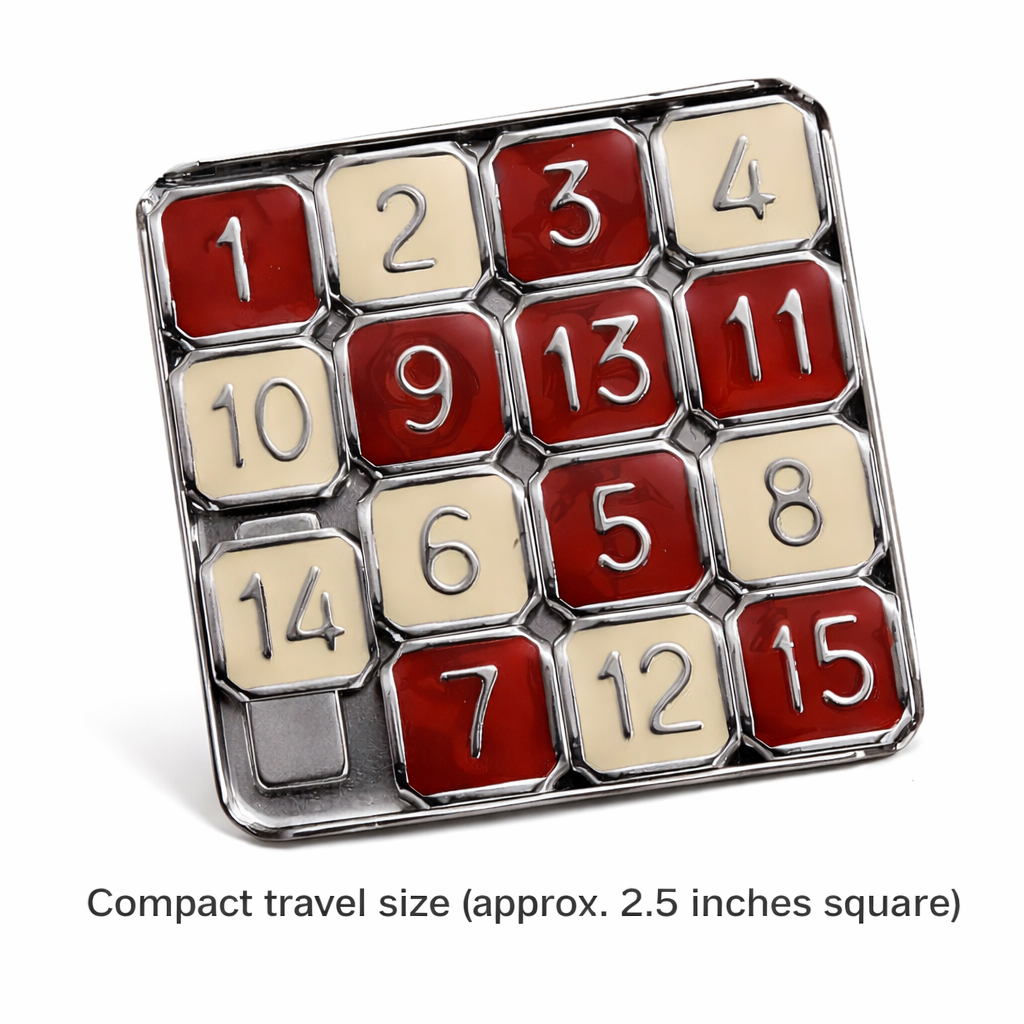 Portable 15 Number Sliding Puzzle – Classic Brain Teaser