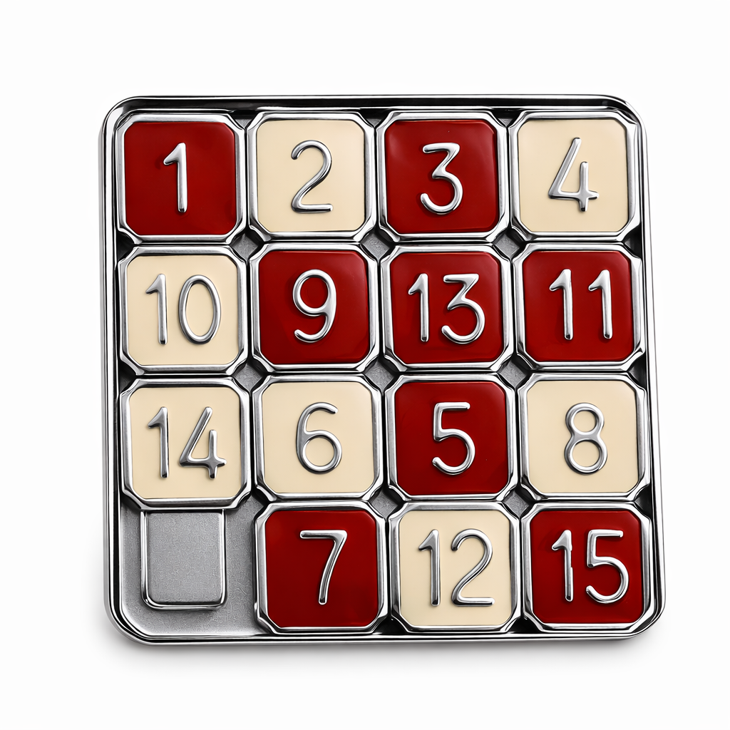 Portable 15 Number Sliding Puzzle – Classic Brain Teaser