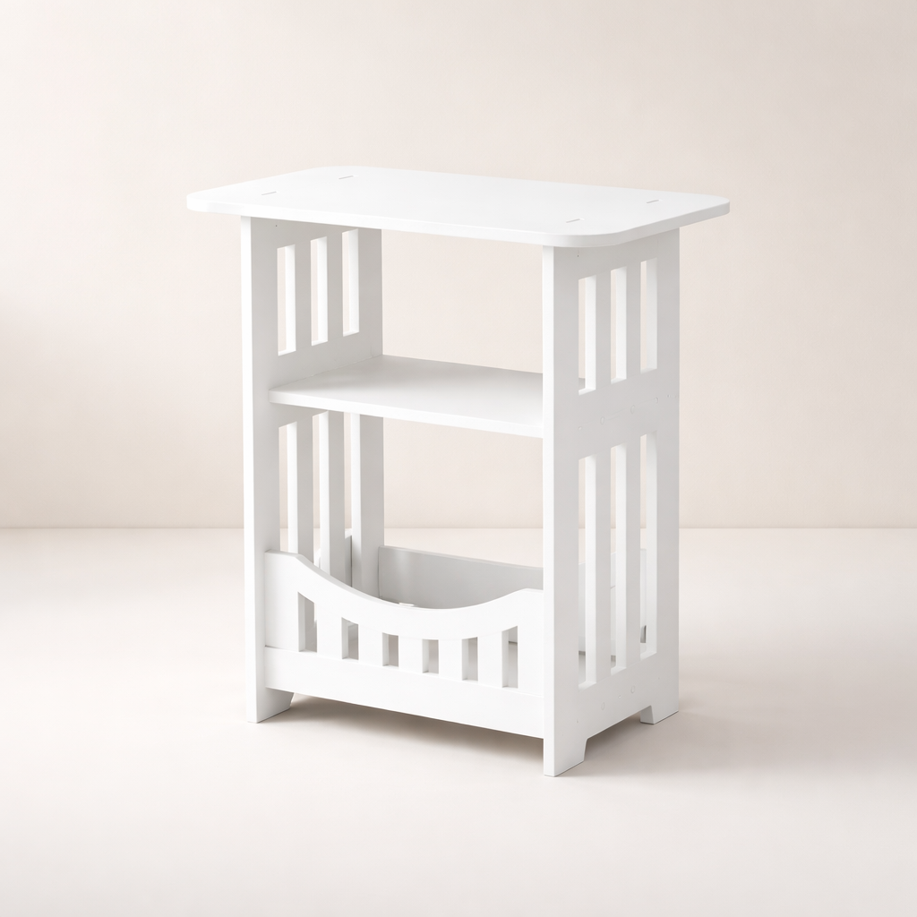 Nordic Wooden Side Table with Storage for Modern Living Spaces
