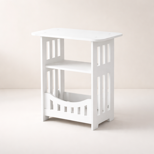 Nordic Wooden Side Table with Storage for Modern Living Spaces