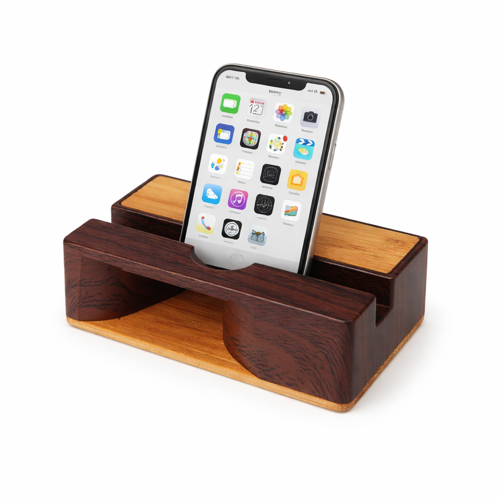 Wooden Phone Sound Amplifier Stand – Natural Passive Speaker