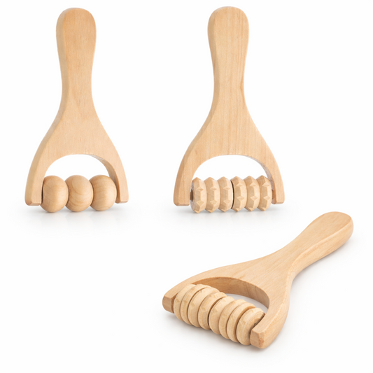 Wooden Body Massage Roller Set for Relaxation & Recovery