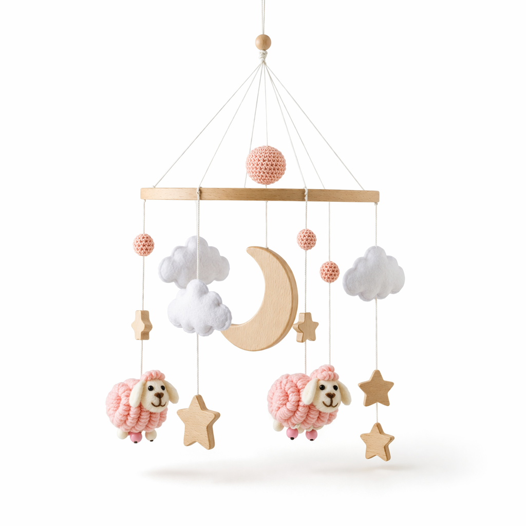 Wooden Crib Mobile Arm – Minimalist Baby Nursery Holder